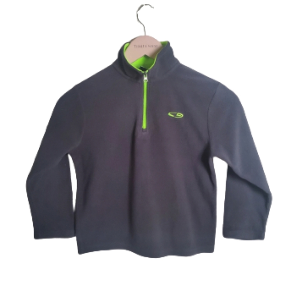 Champion Boys' Fleece Pullover Sweater | Zip Long Sleeve, Size S/P (6-7)